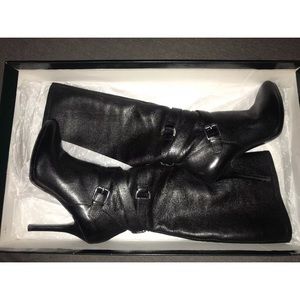 Ralph Lauren Knee-High, high heel black boots